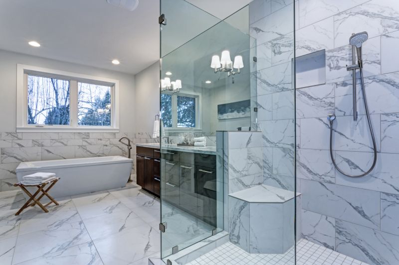 Natural Stone Wall and Floor in Shower